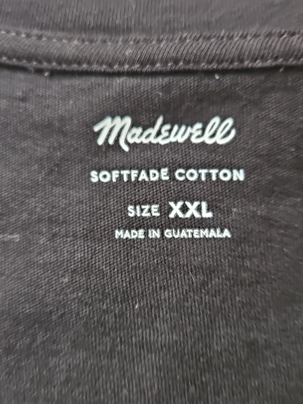 Madewell Softfade Cotton Short Sleeve V   Neck Tee XXL Black 2025 Stretch Basic